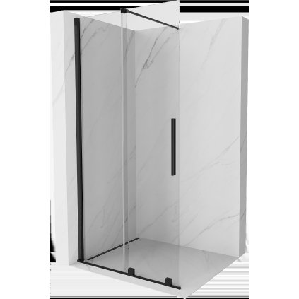 Mexen Velar, posuvné dvere typu Walk-in 70x200 cm, 8mm číre sklo, čierna matná, 871-070-000-03-70