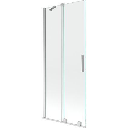 Mexen Velar, 2-krídlová posuvná vaňová zástena 85 x 150 cm, 8mm číre sklo, chrómový profil, 896-085-000-01-01