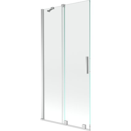 Mexen Velar, 2-krídlová posuvná vaňová zástena 90 x 150 cm, 8mm číre sklo, chrómový profil, 896-090-000-01-01