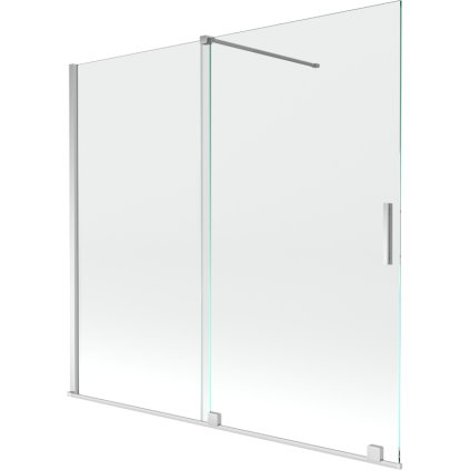 Mexen Velar, 2-krídlová posuvná vaňová zástena 170 x 150 cm, 8mm číre sklo, chrómový profil, 896-170-000-01-01