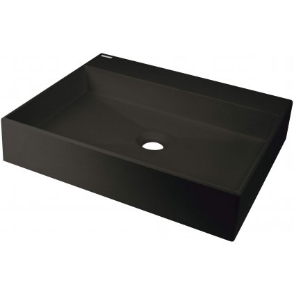 Deante Correo, granitové umývadlo na dosku 500x400x125 mm, čierna matná, DEA-CQR_NU5S