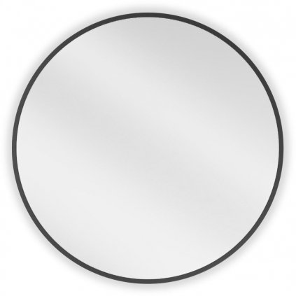 Mexen Loft, okrúhle kúpeľňové zrkadlo 65 cm, farba rámu čierna matná, 9850-065-065-000-70
