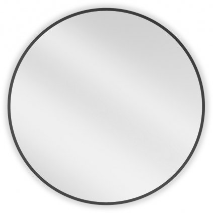 Mexen Loft, okrúhle kúpeľňové zrkadlo 75 cm, farba rámu čierna matná, 9850-075-075-000-70