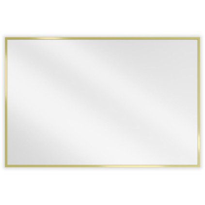 Mexen Loft, obdĺžnikové kúpeľňové zrkadlo 90 x 60 cm, farba rámu zlatá lesklá, 9852-090-060-000-50