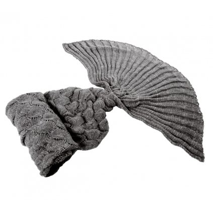 Tutumi, deka chvost morskej panny 90x180 cm, tmavá šedá, KOC-09004