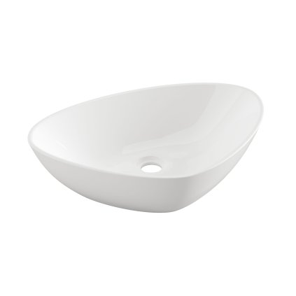 Invena Trigono, asymetrické umývadlo na dosku 500x405, INV-CE-58-001-W