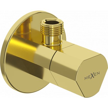 Mexen T, rohový ventil pre batériu 1/2"x3/8", zlatá lesklá, 79973-50
