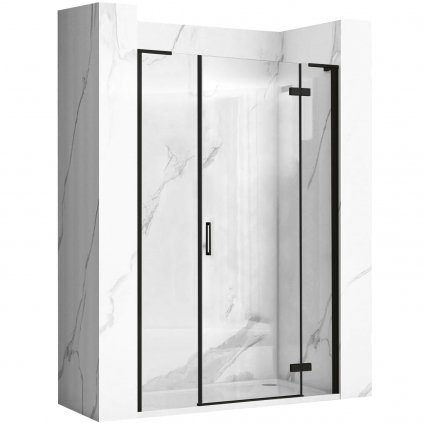 Rea Hugo, sprchové dvere do otvoru 110x200 cm, čierna matná, KPL-49177