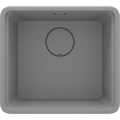 Deante Momi, 1-komorový granitový drez 500x450x230 mm s úsporným sifónom, šedá metalíza, DEA-ZKM_S10A