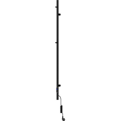 Mexen Pino, elektrické vykurovacie teleso s vešiakmi na uteráky 1405x32 mm, 75 W, čierna, W301-1405-032-00-70
