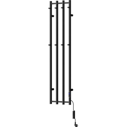 Mexen Pino, elektrické vykurovacie teleso s vešiakmi na uteráky 1405x347 mm, 250 W, čierna, W301-1405-347-00-70