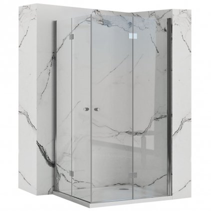 Rea Fold N2 sprchový kút so skladacími dverami 100(dvere) x 80(dvere), 6mm číre sklo, chrómový profil, KPL-07451