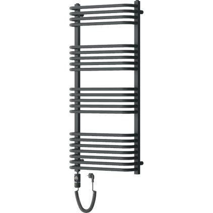 Mexen Apollo, elektrické vykurovacie teleso 1210x550 mm + vykurovacia tyč 600 W, antracitová, W117-1210-550-2600-66