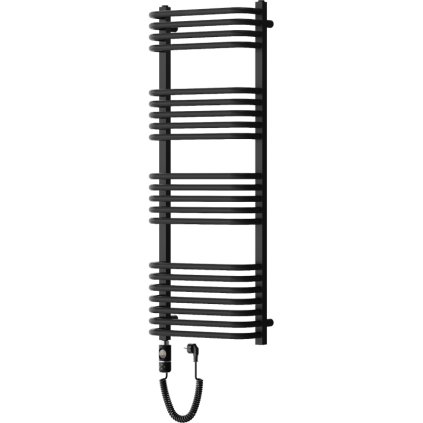 Mexen Apollo, elektrické vykurovacie teleso 1210x450 mm + vykurovacia tyč 600 W, čierna, W117-1210-450-2600-70