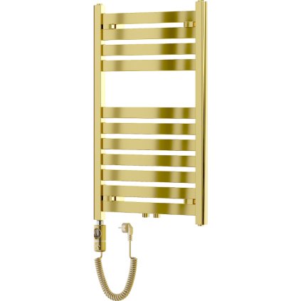 Mexen Uran, elektrické vykurovacie teleso 800x500 mm + vykurovacia tyč 300 W, zlatá lesklá, W105-0800-500-2300-50