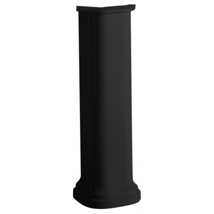 Kerasan, WALDORF univerzálny keramický stĺp k umývadlam 60,80cm, čierna matná, 417031