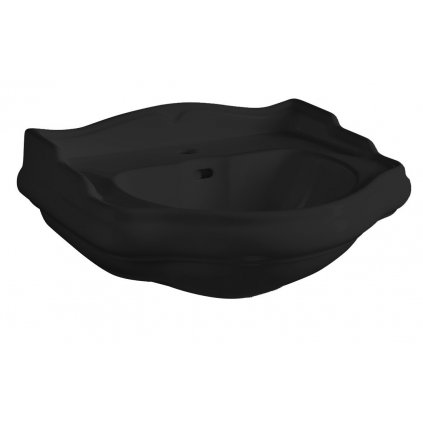 Kerasan, RETRO keramické umývadlo 56x46,5cm, čierna matná, 104531