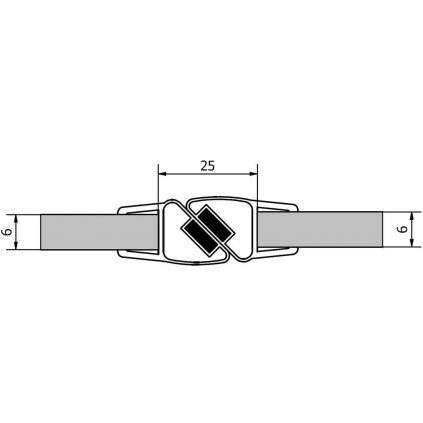 Polysan, Sada dvoch magnetických tesnení dĺžka 2000mm na 6mm sklo, M127