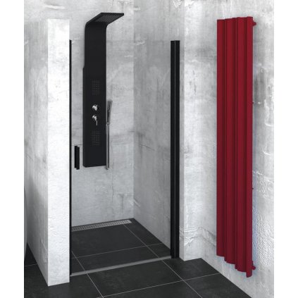 Polysan, ZOOM LINE BLACK sprchové dvere 900mm, číre sklo, ZL1290B