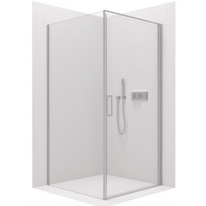 Cerano Porte, 1-krídlový sprchovací kút 90x80 cm, 8mm číre sklo, chrómový profil, CER-CER-413528