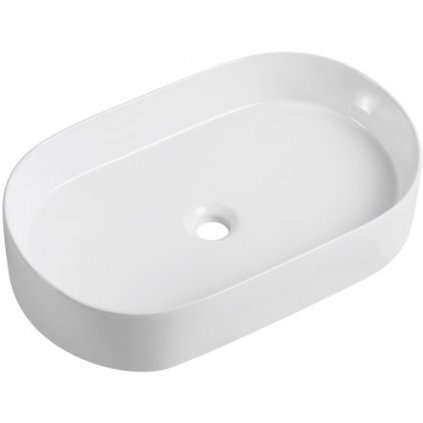 Cerano Federico, keramické umývadlo na dosku 600x380x130 mm, biela lesklá, CER-CER-417185
