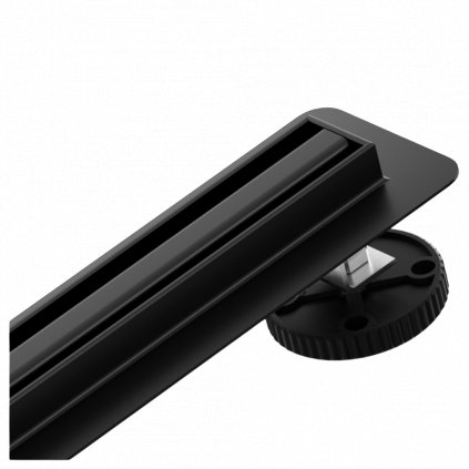Cerano, Lineárny odtokový žľab Slim 100 cm s otočným sifónom o 360°, čierna, CER-CER-414914
