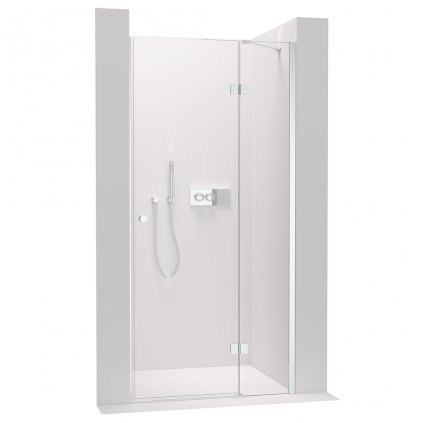 Cerano Marino, 1-krídlové delené sprchové dvere 110x190 cm, 6mm číre sklo, chrómový profil, CER-CER-420207