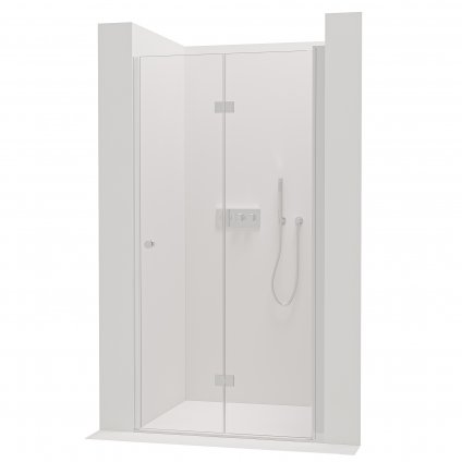 Cerano Volpe, skladacie sprchové dvere 100x190 cm, 6mm číre sklo, chrómový profil, CER-CER-423303