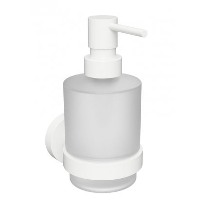 Sapho, X-ROUND WHITE dávkovač mydla 200ml, mliečne sklo, biela mat, XR103W