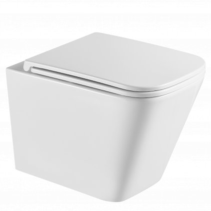 Invena Florina, závesná WC misa so Swirlflush 495x365x370 mm + toaletné sedadlo s pomalým zatváraním, biela, INV-CE-94-001-L