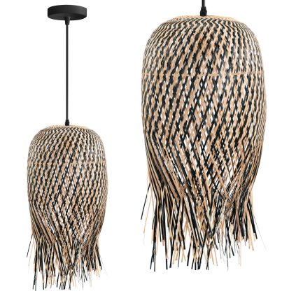 Toolight BOHO, stropné svietidlo 1xE27 APP1327-1CP, prírodná hnedá, OSW-05678