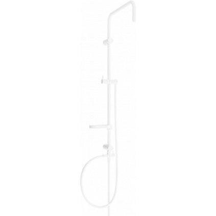 Mexen X, sprchový stĺp, sprchová hadica 150cm, mydelnička, prepínač sprchy, biela, 7939199-20
