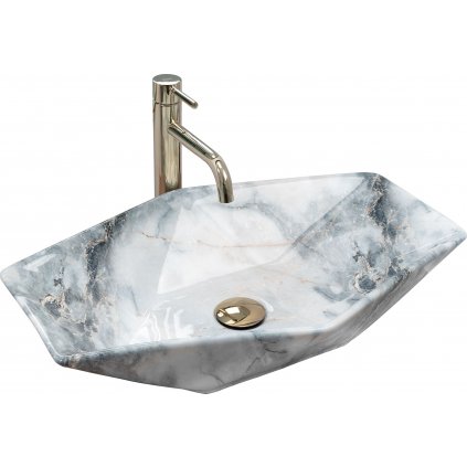 Rea Vegas Granit umývadlo, 57 x 37 cm, imitácia kameňa-granit, REA-U5602