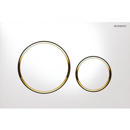 Geberit Sigma20 - Ovládacie tlačidlo Sigma20, biele/zlaté, 115.882.KK.1
