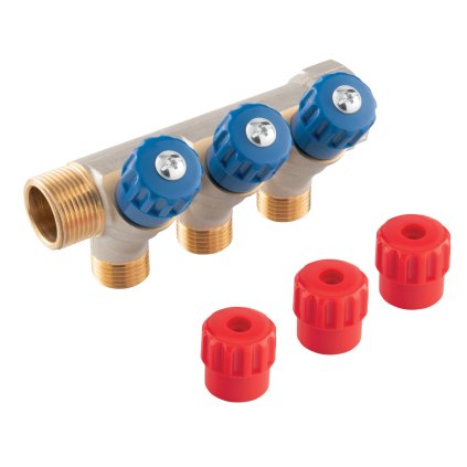 Novaservis, Sanitární rozdělovač 3/4"x1/2", 4-cestný, RDW200400