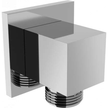 Mexen príslušenstvo - uhlový konektor 1/2" Cube, chróm, 79340-00