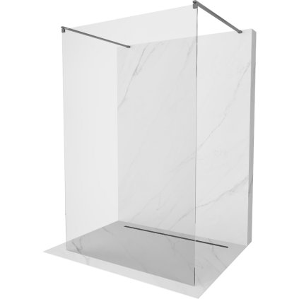 Mexen Kioto, sprchová zástena Walk-In 135 x 200 cm, 8mm číre sklo, grafitový profil, 800-135-002-65-00