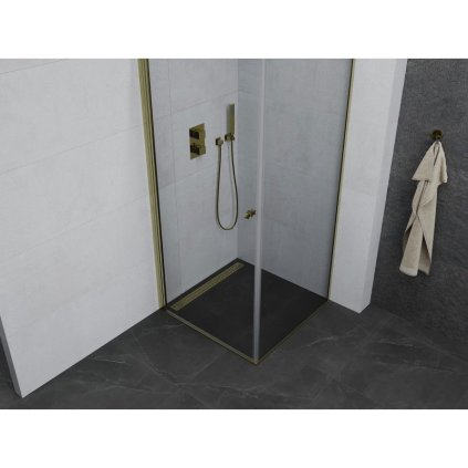 44944 4 mexen pretoria sprchovaci kut 90x90cm cire sklo zlaty profil 852 090 090 50 00