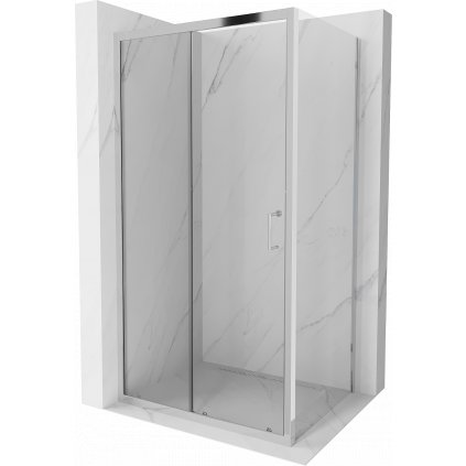 Mexen APIA, sprchový kút s posuvnými dverami 115 (dvere) x 80 (stena) cm, 5mm číre sklo, chrómový profil, 840-115-080-01-00