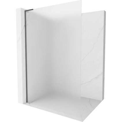 Mexen Kioto L, sprchová zástena Walk-In 110 x 200 cm, 8mm sklo námraza, grafitový profil, 800-110-103-66-30