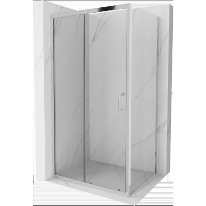 Mexen APIA, sprchový kút s posuvnými dverami 110 (dvere) x 70 (stena) cm, 5mm číre sklo, chrómový profil, 840-110-070-01-00