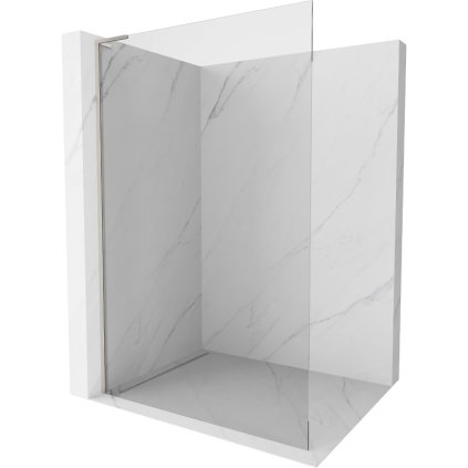 Mexen Kioto L, sprchová zástena Walk-In 110 x 200 cm, 8mm číre sklo, brúsená oceľ profil, 800-110-103-97-00