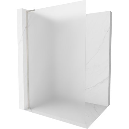 Mexen Kioto L, sprchová zástena Walk-In 70 x 200 cm, 8mm sklo námraza, brúsená oceľ profil, 800-070-103-97-30