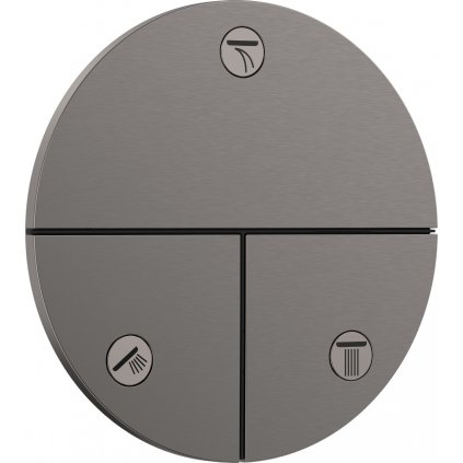 Hansgrohe ShowerSelect Comfort S, ventil pod omietku pre 3 spotrebiče, kartáčovaný čierny chróm, HAN-15558340
