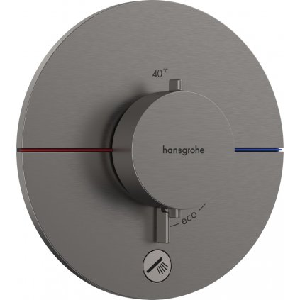 Hansgrohe ShowerSelect Comfort S, termostat pod omietku pre 1 spotrebič a ďalší výtok, kartáčovaný čierny chróm, HAN-15562340