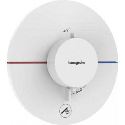 Hansgrohe ShowerSelect Comfort S, termostat pod omietku pre 1 spotrebič a ďalší výtok, biela matná, HAN-15562700