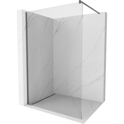 Mexen Kioto, sprchová zástena Walk-In 140 x 200 cm, 8mm číre sklo, grafitový profil, 800-140-101-95-00