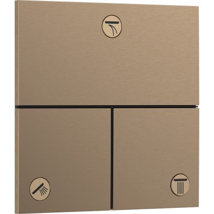 Hansgrohe ShowerSelect Comfort E, ventil pod omietku pre 3 spotrebiče, kartáčovaný bronz, HAN-15573140