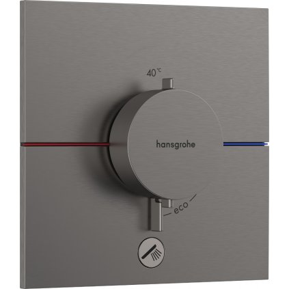 Hansgrohe ShowerSelect Comfort E, termostat pod omietku pre 1 spotrebič a ďalší výtok, kartáčovaný čierny chróm, HAN-15575340
