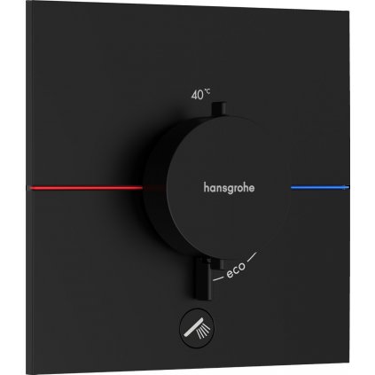 Hansgrohe ShowerSelect Comfort E, termostat pod omietku pre 1 spotrebič a ďalší výtok, čierna matná, HAN-15575670